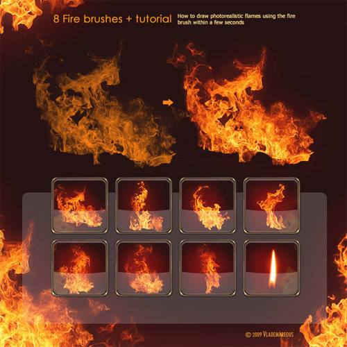 Fire Brushes + tutorial