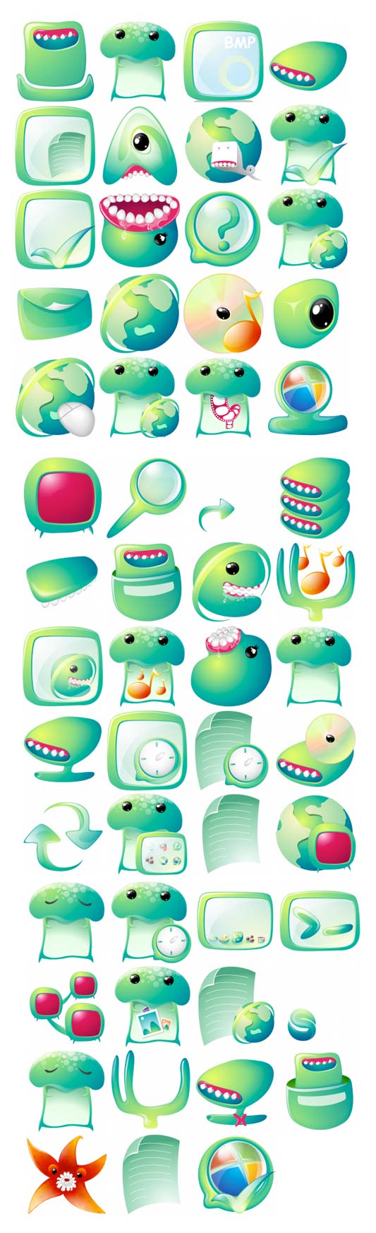 Green Creature Icons
