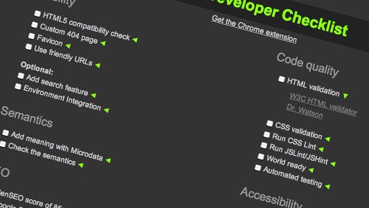 Web Developer Checklist