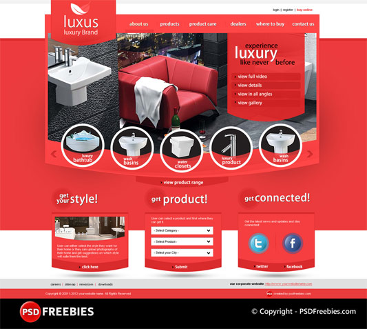 Luxus Luxury Brand PSD Template