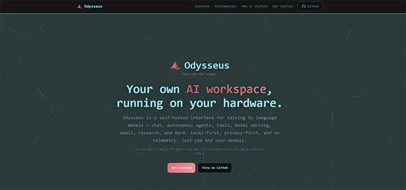 Odysseus: la plataforma open source para crear tu propio espacio de trabajo con IA en local